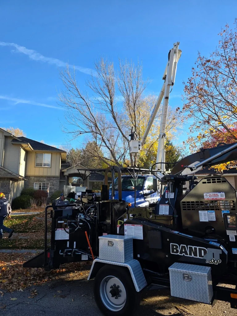 Woolf Tree Service equipment on a Boise job site